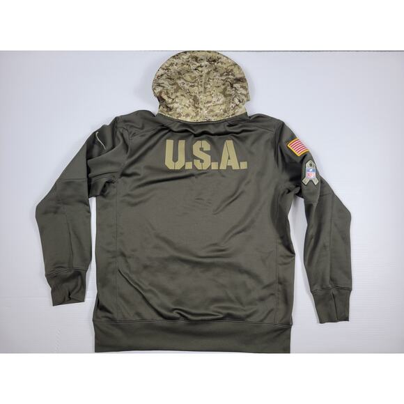 Nike Dri-Fit On Field NFL Seattle Seahawks Salute To Service Hoodie Mens Large - Picture 2 of 9